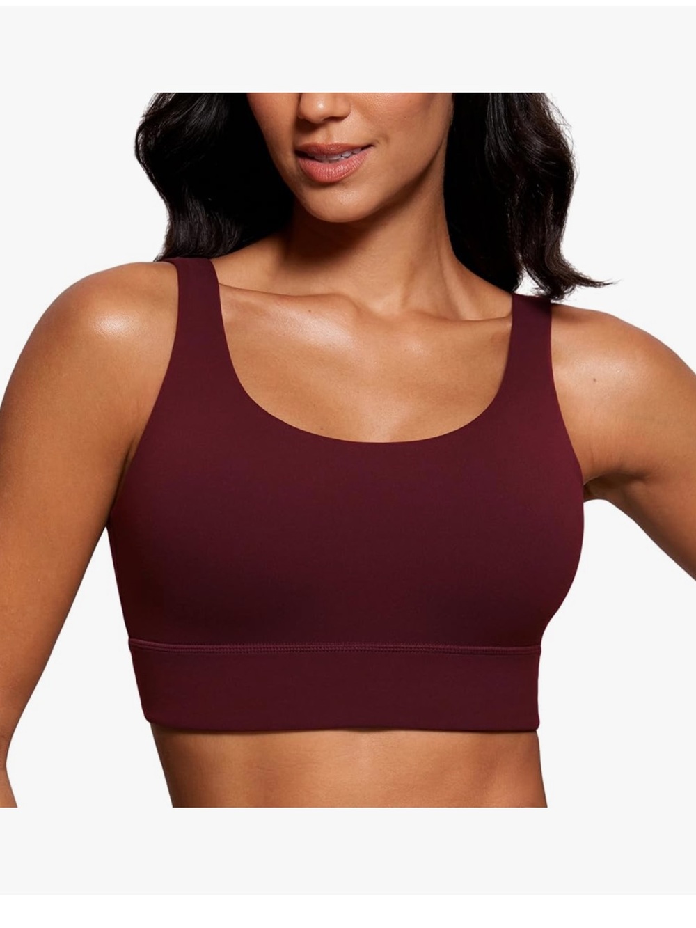 CRZ YOGA Butterluxe U Back Sports Bra - Red Merlot